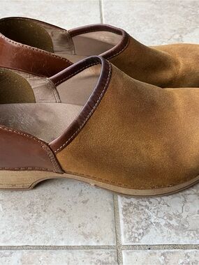 Dansko Brown Suede Slip-On Clogs